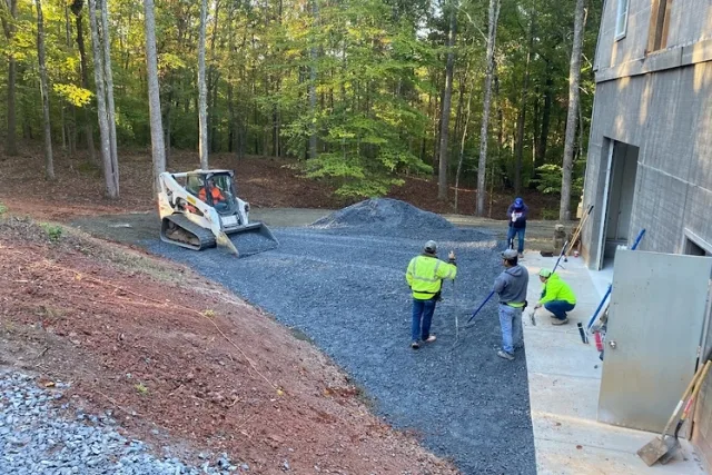 whitetail residential services with heavy machines on job