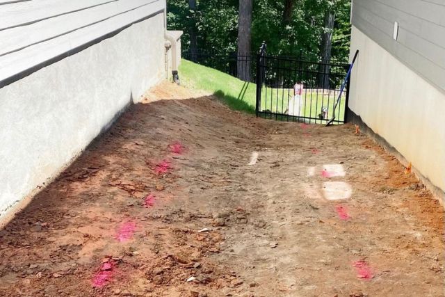 Drainage / Erosion Control 1 planning river rock drainage solution for steel creek customer