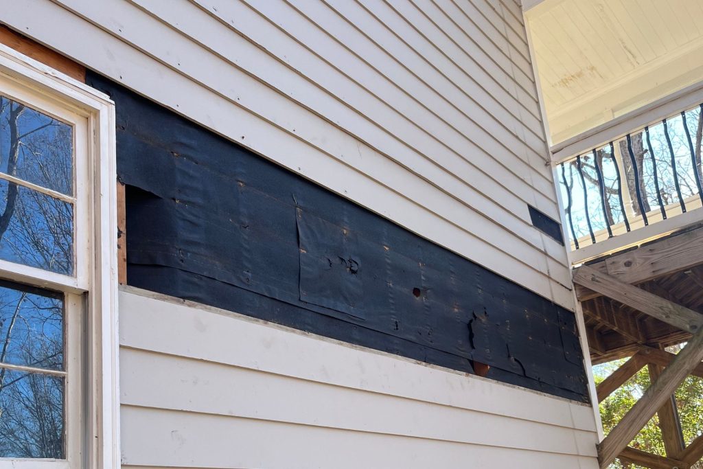 removing siding and discovering wood rot