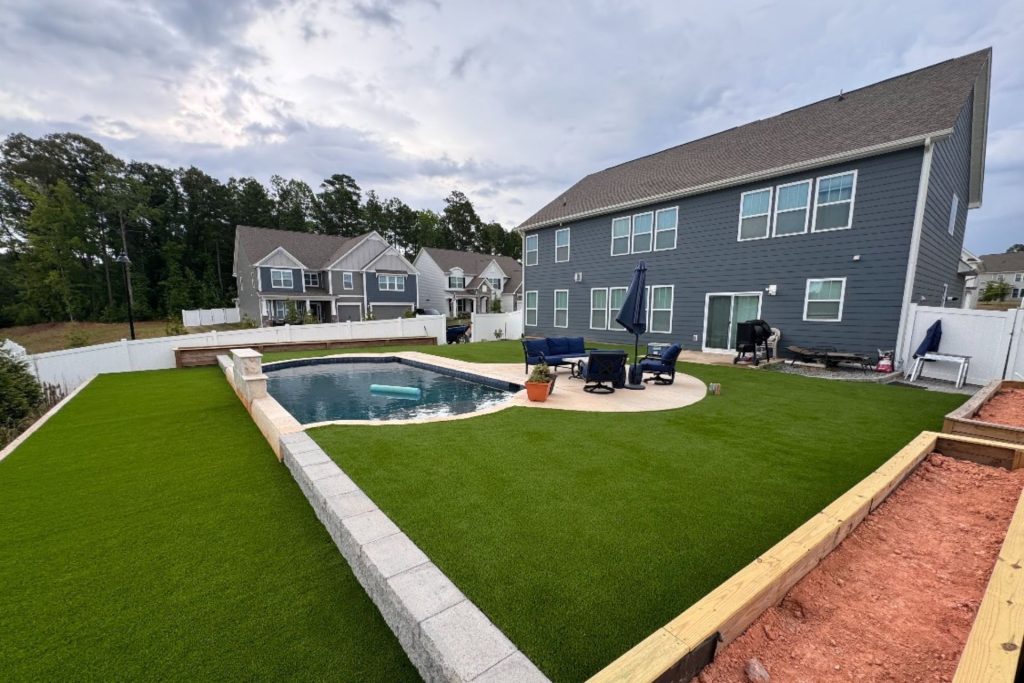 Artificial Grass for Charlotte Homes & Businesses 6 final installation of artificial turf