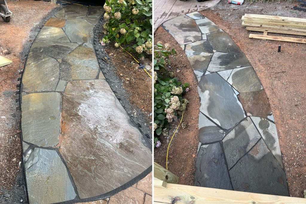 irregular flagstone walkway final project photo