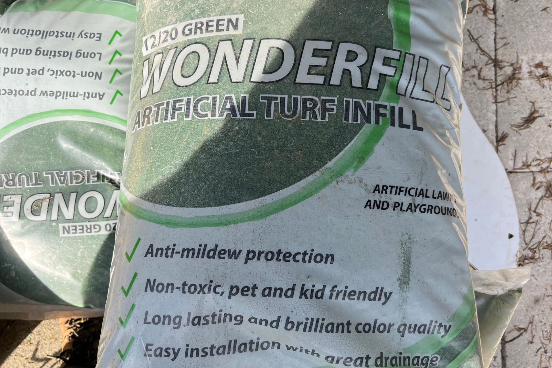 wonderfill artificial turf sand infill
